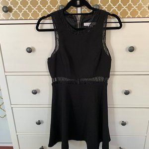 BCBGeneration Black Lace Trim A-Line Dress - NWOT